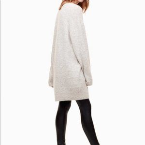 Aritzia Wilfred Free Cipriana Grey Sweater Dress